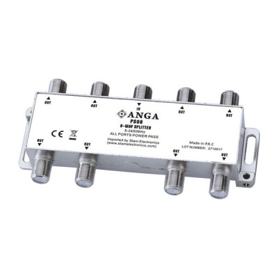 Διακλαδωτής ANGA PS08 Splitter με Διέλευση Τάσης